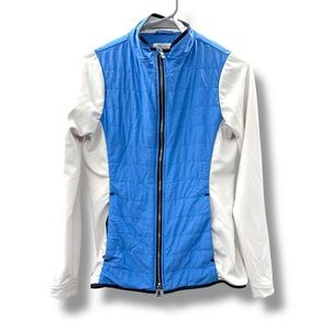 Peter Millar Lizzie Blue White Hybrid Vest Jacket Women’s Size XS‎ Lightweight